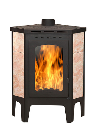 Печь-камин БАВАРИЯ УГЛОВАЯ с плитой