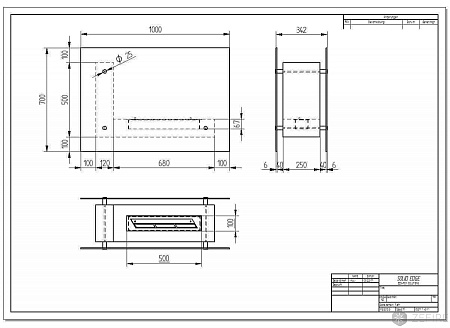 Биокамин Fidero 1000 черный (ZeFire)