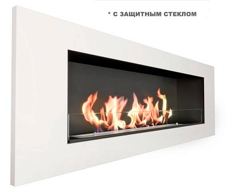 Биокамин Elliot 1200 с белой рамкой со стемалитом